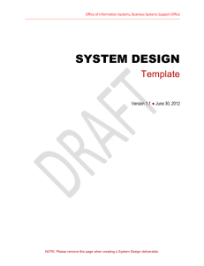 System Design Template