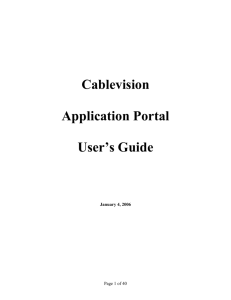 Cablevision Application Portal - Cablevision EIT Remote Access