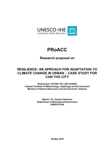 Resilience an approach for urban climate change