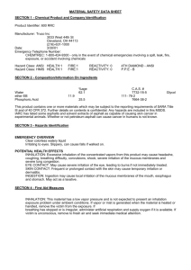 SECTION 1 - Chemical Product and Company Identification
