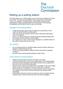 Polling station accessibility checklist