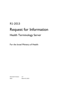 Request for Information - Health Terminology Server for the Israel