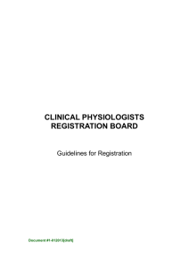 registration - Clinical Physiologists Registration Board