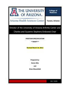 The University of Arizona Arthritis Center