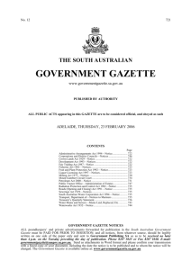 No. 12 - Thursday, 23 February 2006 (pages 721-748)