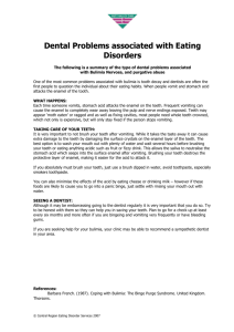 Dental Problems with Bulimia - Eating Disorder S