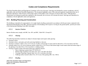 Codes and Compliance Requirements