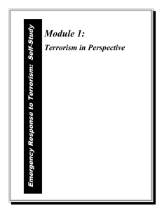 Module 1: Terrorism In Perspective