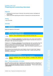 Preparing and conducting interviews