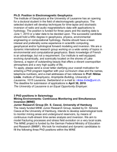 Ph.D. Position in Electromagnetic Geophysics The Institute of