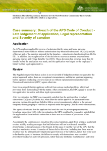 Case summary: Breach of the APS Code of Conduct