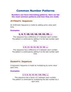 Common Number Patterns