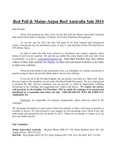 entry form - Australian Red Poll Cattle Breeders Inc