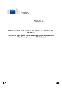 REPORT FROM THE COMMISSION TO THE EUROPEAN