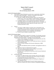 Mack Hall Council Constitution Revised Spring Quarter 2006 Article