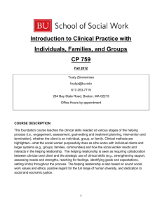 Introduction to Clinical Practice with Individuals, Families, and