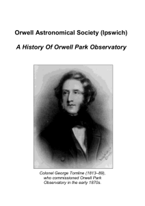 OASI History Booklet - the Orwell Astronomical Society, Ipswich