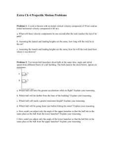 Extra Ch 4 Projectile Motion and Relative Motion Problems
