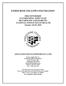 preceptorship - Endocrine Fellows Foundation