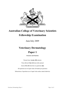 Paper One: MACVSc - Australian College of Veterinary Scientists