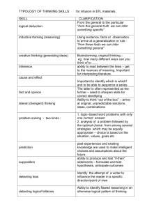 TYPOGRAPHY OF THINKING SKILLS for infusion in EFL