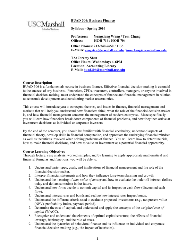 Assignments University Of Southern California