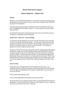 Patient Action Group Newsletter Summer 2011