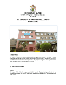 THE UNITID FELLOWSHIP - University of Nairobi