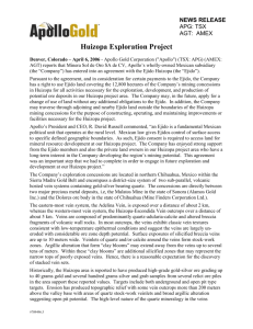 Huizopa Exploration Project
