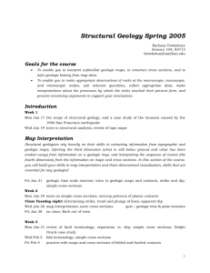 Structural Geology Spring 2001