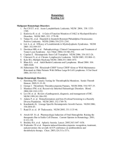 Hematology Reading List