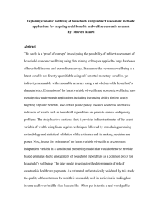 Exploring economic wellbeing of households using indirect