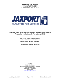 tariff2002 - The Jacksonville Port Authority