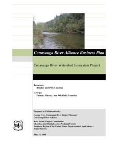 Conasauga River Alliance Business Plan