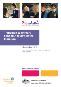 Transition to primary school: A review of the literature