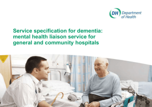 service specification for psychiatric liaison service