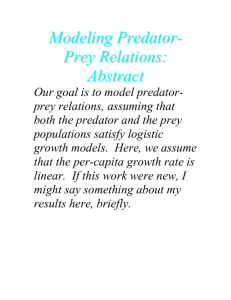 Modeling Predator-Prey Relations: Abstract