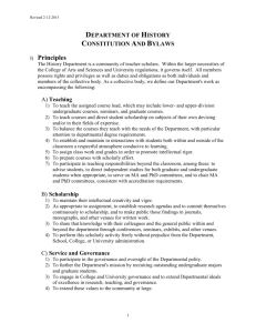 CONSTITUTION AND BYLAWS