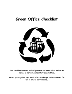 NAP Office Environmental Audit Checklist