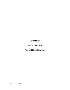 GRASS ASCII Grid FIle Format