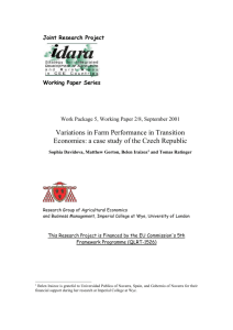 Variations in farm performance in the transitional economies: a case