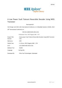 WYV55 A Low Power Fault Tolerant Reversible Decoder Using MOS