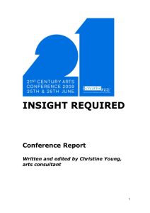 Conference Report - Creative New Zealand