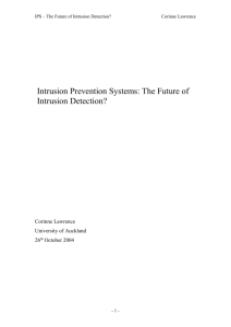 Intrusion Prevention Systems: The Future of Intrusion Detection?