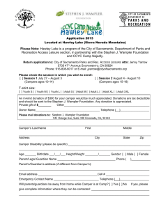 Camper Application Form