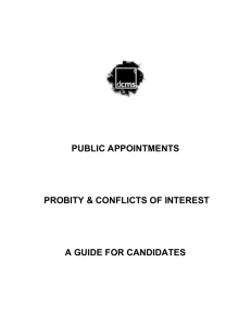 Conflicts of Interest - Guide DCMS