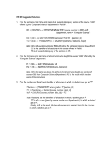 HW #1 Suggested Solutions