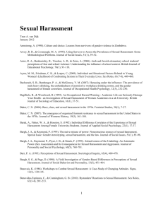 Sexual Harassment - Discourse in Society