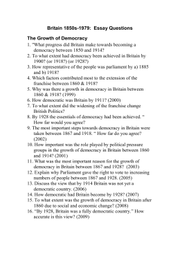 Essay on british democracy