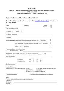 Registration Form for PhD, Post Docs, or Industrial staff
